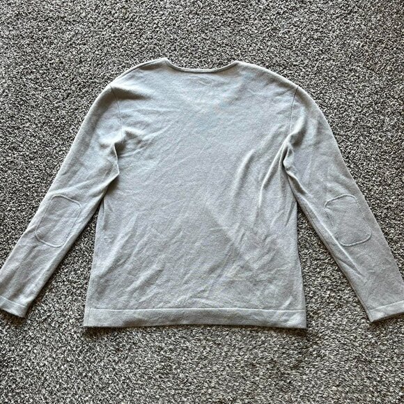 100% Cashmere John Varvatos Womens XL Light Gray VNeck Sweater - Picture 4 of 7